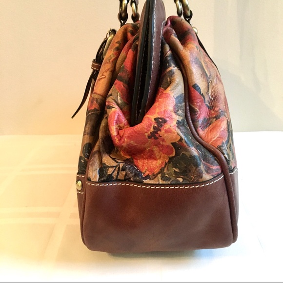 Firenze Bella Purse Floral 100% Genuine Leather 🍂 - Picture 4 of 16